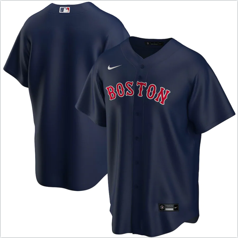 Men's Boston Red Sox Black Blue Gray Base Stitched Jersey